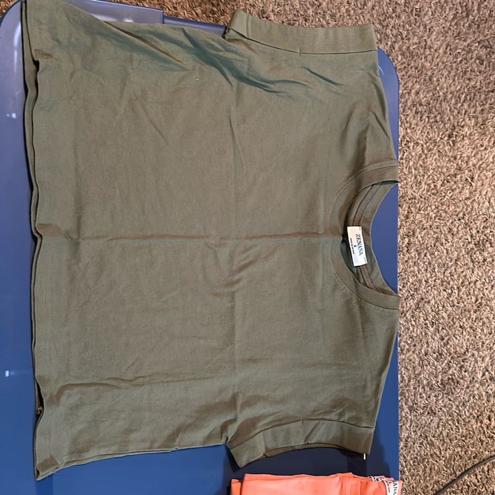 Zenana crop top olive color